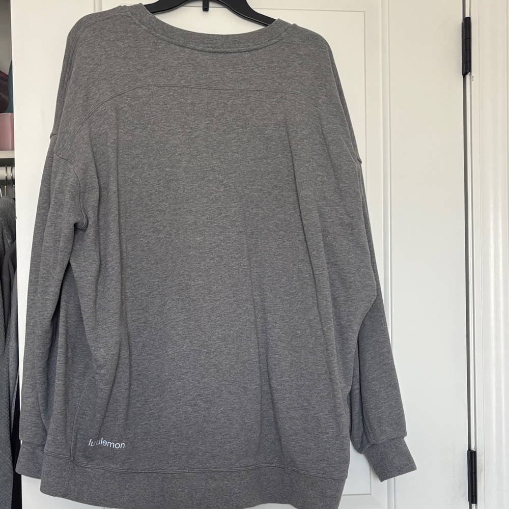 lululemon athletica Gray Crew Neck Sweater